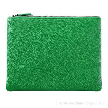Leather cosmetic pouch